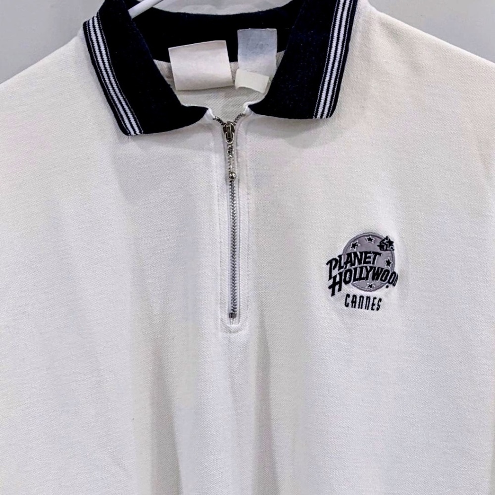 Vintage Planet Hollywood Cannes Quarter Zip Polo shirt